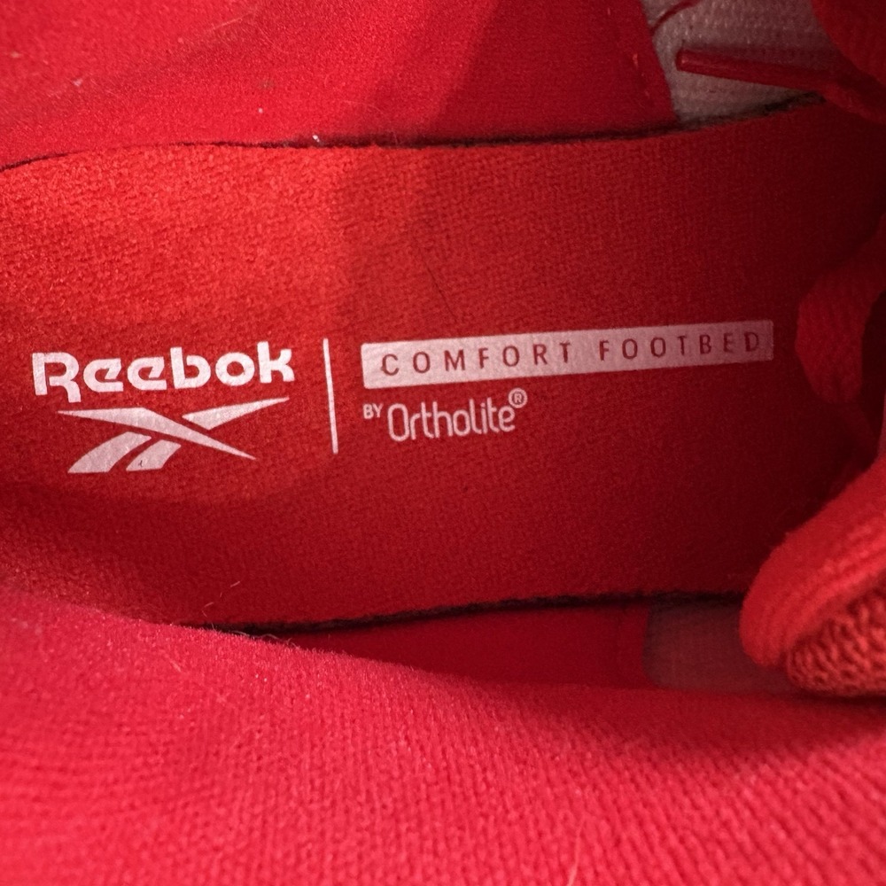 Reebok Galaxy 7 Women Size 8 Red Athletic Leather Walking Shoes Sneakers - Picture 4 of 9